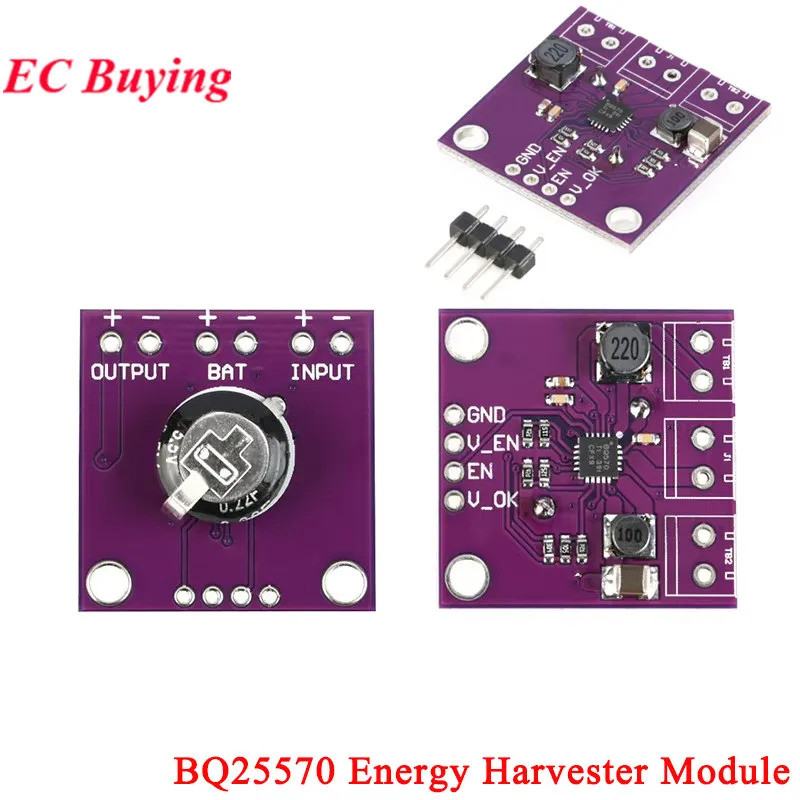 BQ25570 โมดูลเก็บเกี่ยวพลังงาน Step Up Boost Charger และ Buck Step Down Converter โมดูลเครือข่ายไร้สายพลังงานต่ํา BQ25504RGTR