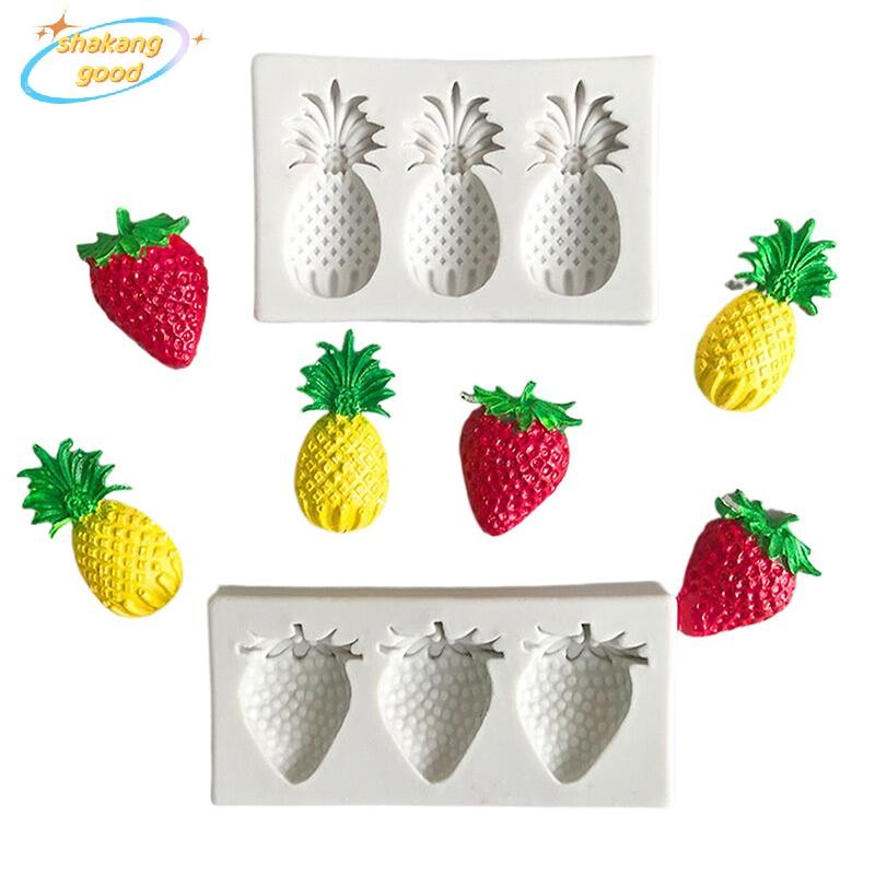 SKTH แม่พิมพ์เรซินสับปะรดสตรอเบอร์รี่ซิลิโคน Sugarcraft สําหรับตกแต่งเค้ก SKK ราคา ถูกที่สุด ดีลบีเคเค แกลเลอรีภาพที่ 2