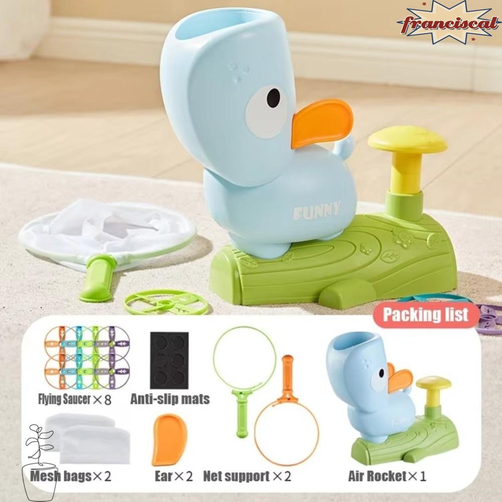 FRANCISCAL Disc Flying Game, Air Disc Flying Air Disc Launcher, Interactive Foot Launcher กีฬาของเล่
