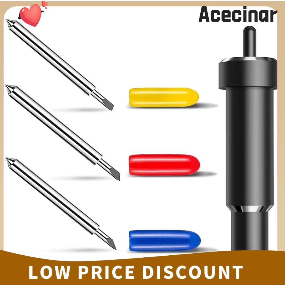 ACECINAR ใบมีดตัดลึก, ใบมีดพล็อตเตอร์เปลี่ยนเรียบ, โลหะ 30 45 60 องศาใบมีดสําหรับ Cricut Explore 3/A
