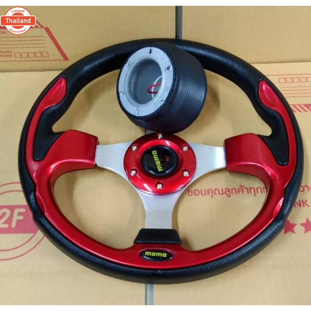 วงพวงมาลัยแต่ง momo วง 12 นิ้ว พร้อมคอ toyota vios altis yaris soluna Ae 101ตรงรุ่น  ครชุด ตรงรุ่นเล