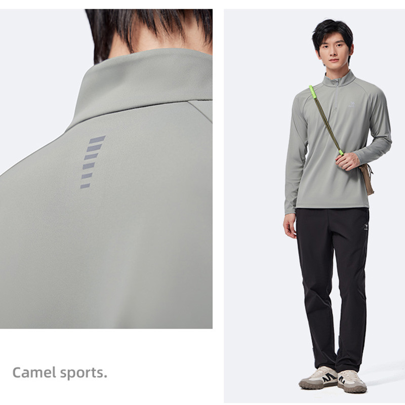 CAMEL SPORTS قميص جري نسائي سريع الجفاف بأكمام طويلة — صورة 8