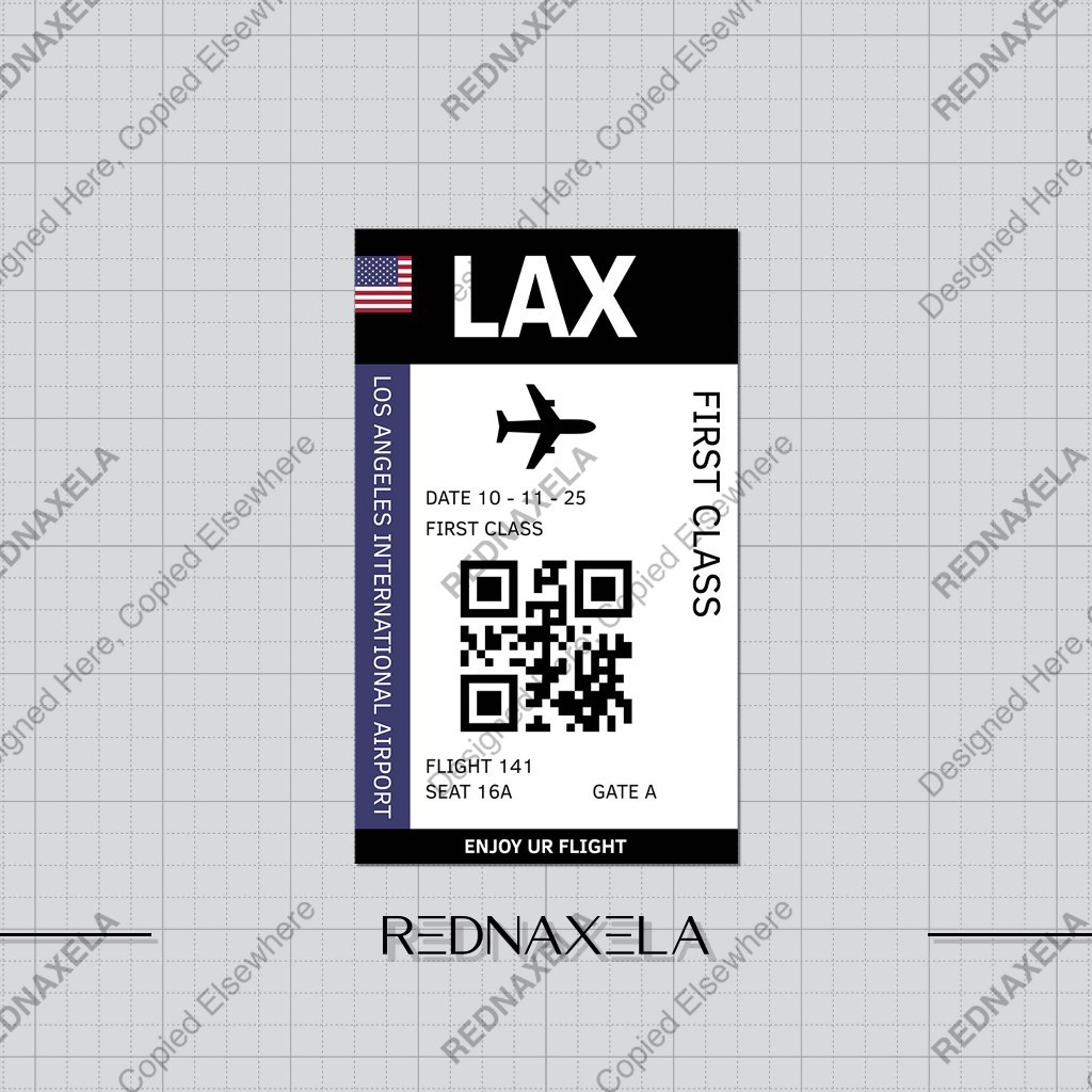 สติ๊กเกอร์กระเป๋าเดินทาง LAX