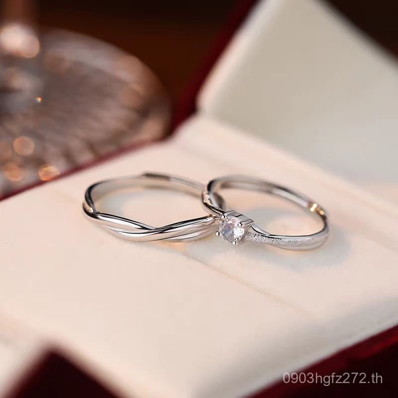 แหวนคู่สแตนเลสสำหรับวันวาเลนไทน์หรือวันเกิด สไตล์โมบิус S999 R6MV