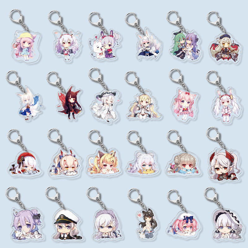 แอนิเมชั่นสินค้าอะคริลิพวงกุญแจกระเป๋าจี้ Azur Lane จี้เครื่องประดับกระเป๋านักเรียนจี้แหวนกุญแจ Camp