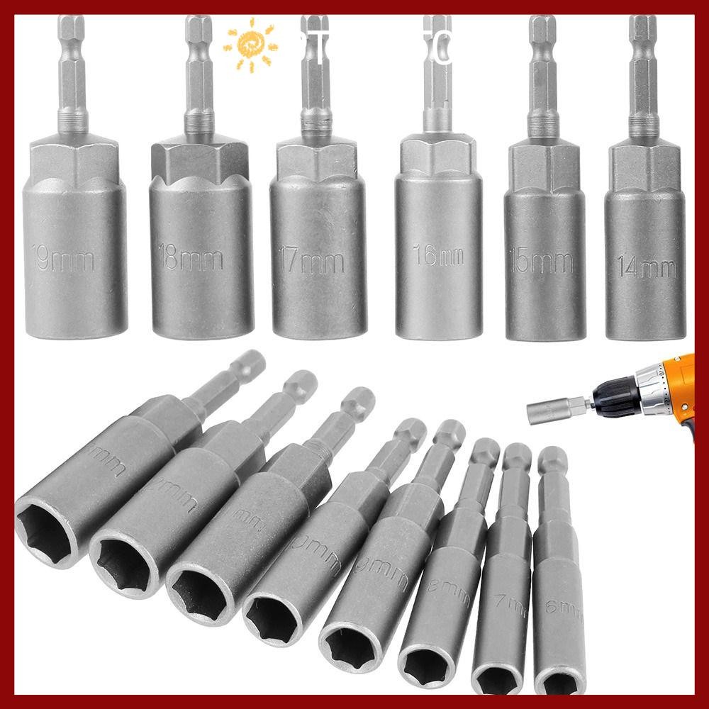 PTKFPT09 1 ชิ้น Key เจาะอะแดปเตอร์, 5.5-19 มม.แม่เหล็ก Nut ไขควง Hex ซ็อกเก็ต, ทนทาน 1/4 "Hex 80 มม.