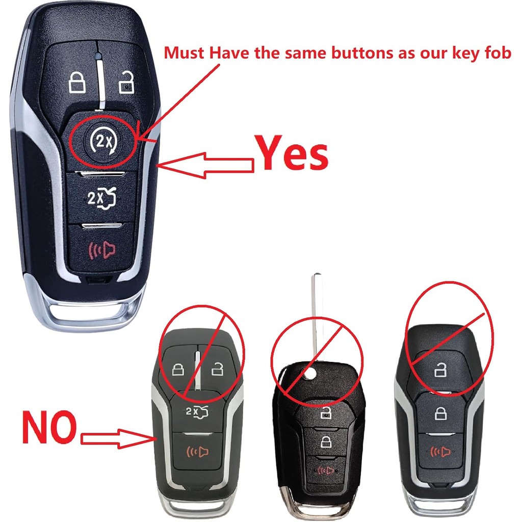 Key Fob เปลี่ยนสําหรับ Ford Explorer 2016-2017 Edge Mustang 2015-2017 Fusion ไทเทเนียม Lincoln MKZ M