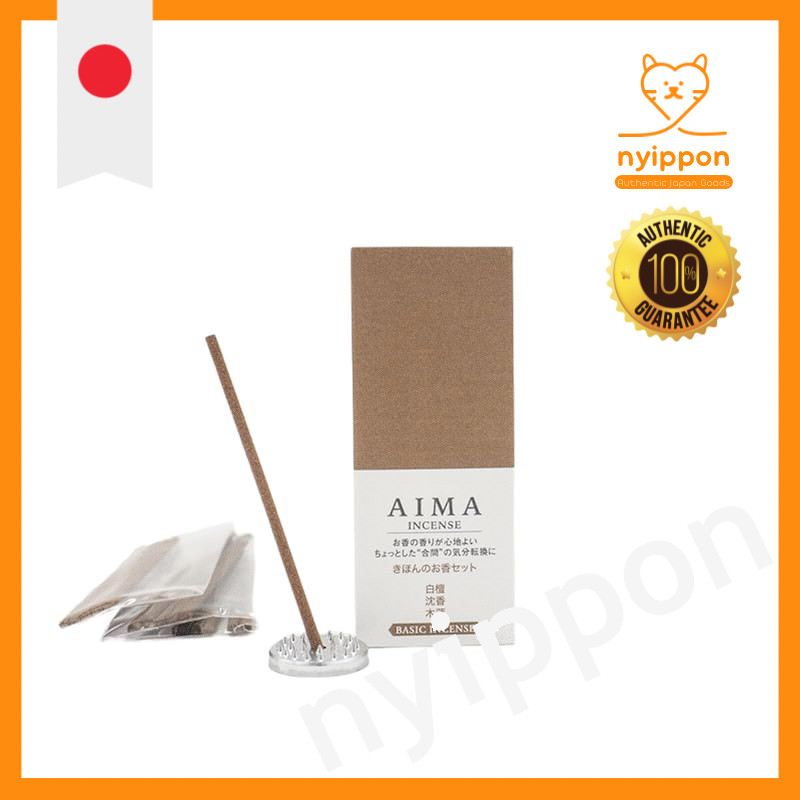 FUJIEI AIMA Incense Set - Choose Your Aroma (15 Sticks with Holder, 7cm) - Relaxation, Gift Ideas, J