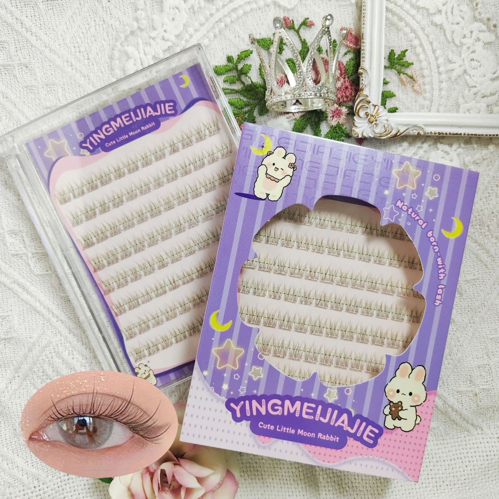 【ไม่ต้องใช้กาว】ขนตาตั้ง YF45 สีนํ้าตาล 20 แถว ไม่ต้องใช้กาว แบบแบ่งส่วน สำหรับคอสเพลย์และผู้เริ่มต้น - รูปที่ 6