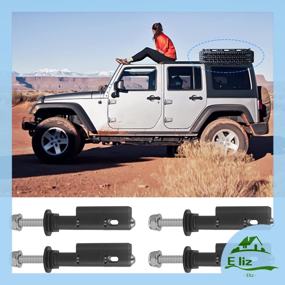 [Elizabeth1.th] 4 ชิ้น Traction Boards ติดตั้ง Pins Kit ล็อคการกู้คืน Tracks Bracket ชุด Theft-proof