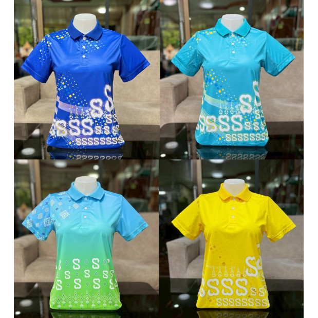 เสื้อโปโลสไตล์ไทยสำหรับผู้หญิงและผู้ชาย ออกแบบแขนสั้น ระบายอากาศ และน้ำหนักเบา