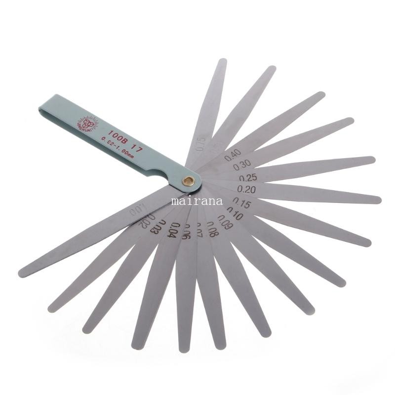 MT 1 PC 0 02 ถึง 1 มม.17 ใบมีดความหนาสําหรับ Gap Metric Filler Feeler Gauge วัด