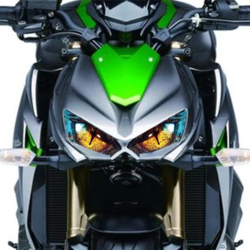 KAWASAKI สําหรับ คาวาซากิ Z1000 2014 2015 2016อุปกรณ์มอเตอร์ไซค์ด้านหน้า แฟริ่ง ไฟหน้าสติ๊กเกอร์ยามส