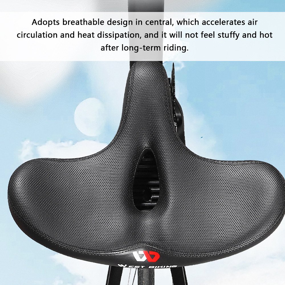 Sportstar.TH WEST BIKING BIKE BIKE WIDE CYCLE CYCLE SADDLE SADDLE ช็อตช็อตเบาะจักรยาน