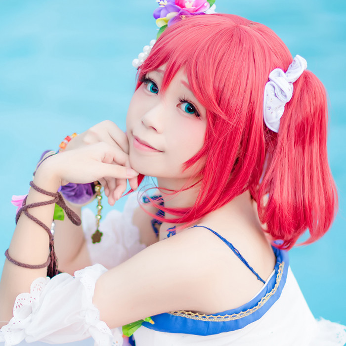 รักสด!ซันไชน์!! Aqours 黑色比露 假发水现货 HIMOE