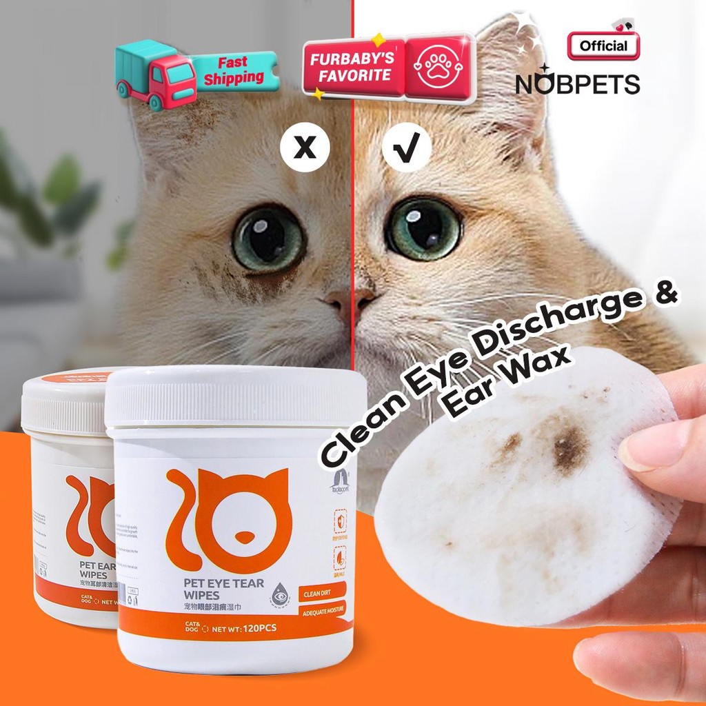 Bright Eyes Buddy – ผ้าเช็ดทําความสะอาดคราบน้ําตา 120 ชิ้น