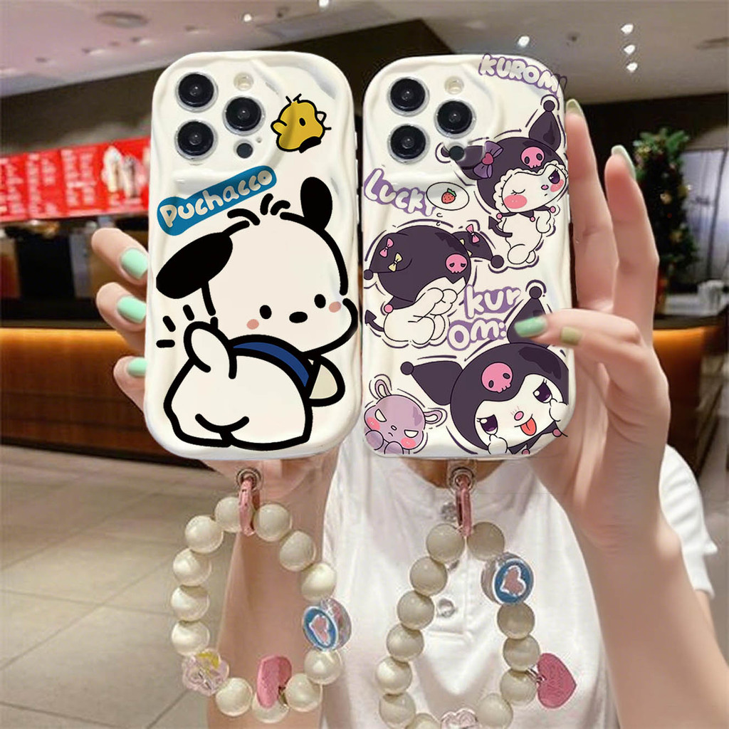 สําหรับ VIVO V50 Lite 5G Y04 V40 PRO Y29 Y39 Y03 Y18 Y36 5G Y02S IQZ 10 ฝาครอบ Kuromi Love bow pearl