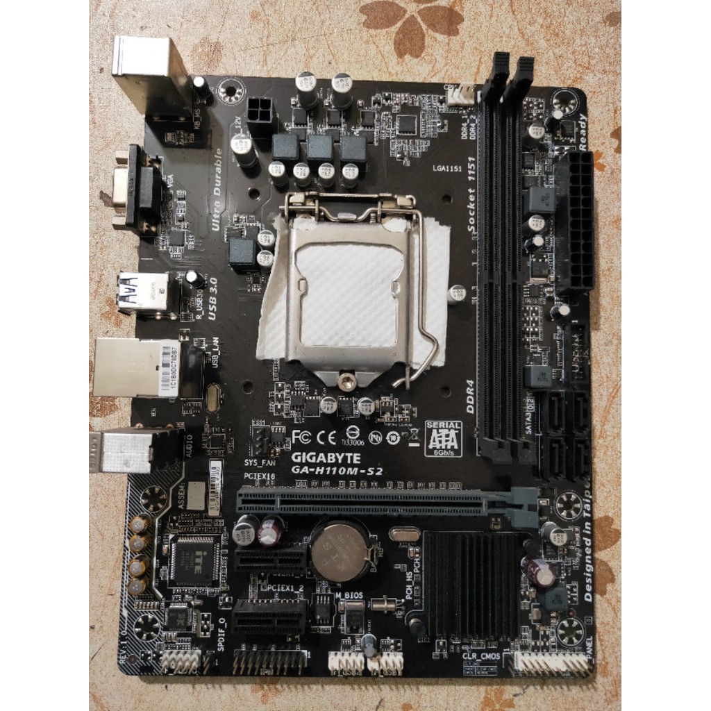 Gigabyte GA-H110M-S2/DS2/S2PH/D3A/H110M-FK E DDR4 เมนบอร์ด 1151 Pins
