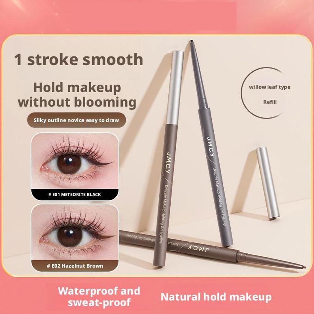 JMCY Smooth Eyeliner Gel กันน้ํา Smudge-Proof Intense Pigmentation Precision Tip สําหรับ Bold Define