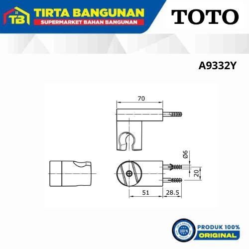 GANTUNGAN TOTO 9A332Y ที่แขวนฝักบัวและสกรู HAND JET SHOWER ฝักบัว BIDET SITTING CLOSET