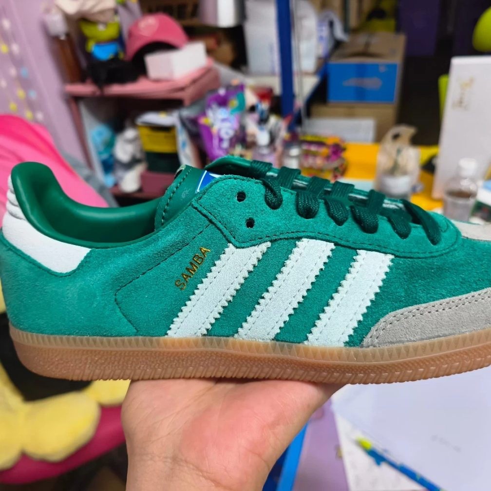 🇰🇷พร้อมส่ง Adidas Samba OG Collegiate Green Gum ID2054  /240mm/uk5.5/us M6 - preorderoppa