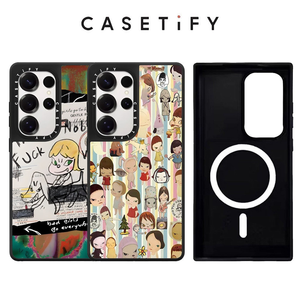 Yoshitomo Nara Graffiti กระจกแม่เหล็กสําหรับ Samsung Galaxy S25 24 23 UItra ปลอกกันกระแทก