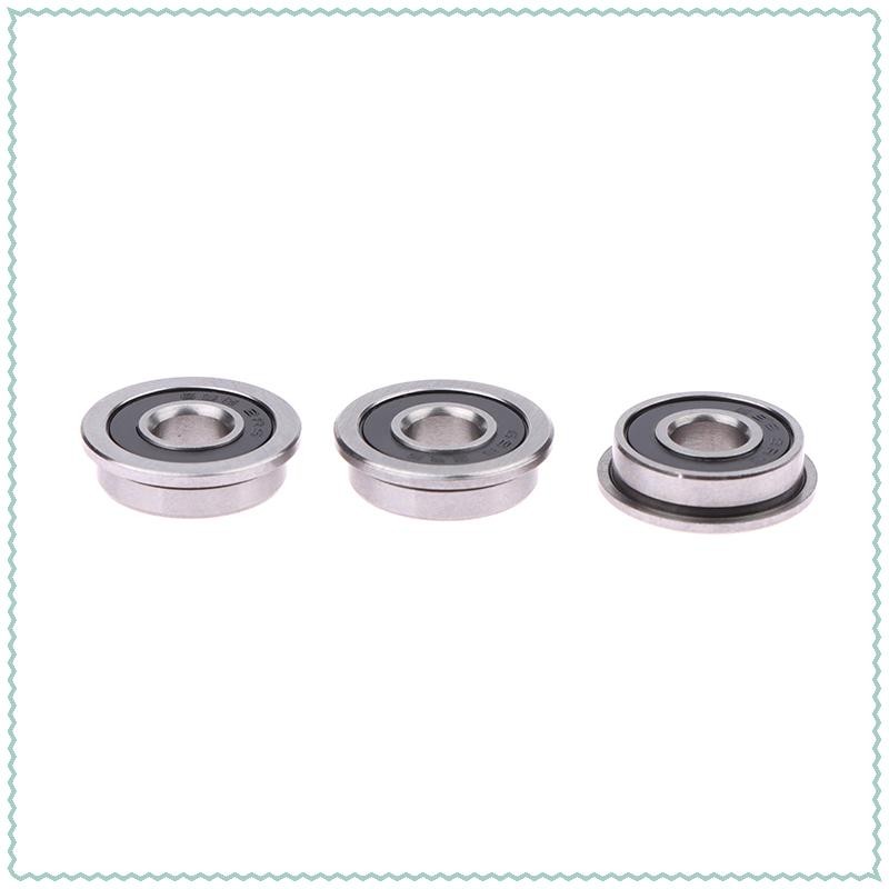 Nuannubbb 10 ชิ้น Funk695-2RS แบริ่งสแตนเลส Fland Miniature Deep Groove Ball Bearings F695 RS Ball B
