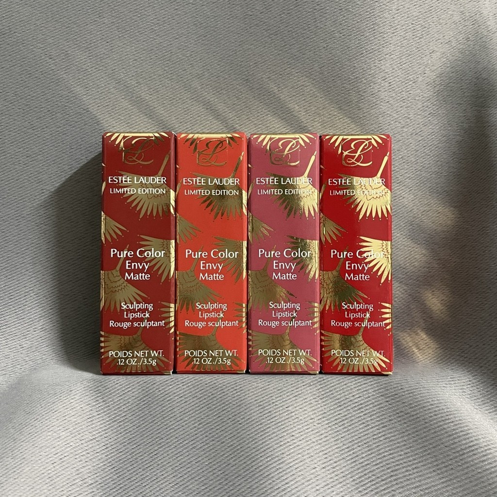 45Estee Lauder Pleated Small Gold Tube Lipstick Velvet Matte Lipstick,สามารถติดฉลากใน Chinese Color 