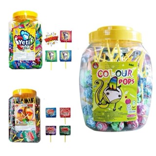 ลูกอมยิ้มเปลี่ยนสี อมยิ้มผลไม้ - 110 ชิ้น