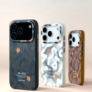 อินเทรนด์ Frosted Graffiti เคสโทรศัพท์แม่เหล็กสําหรับ iPhone 17Air 11 12 13 14 15 16 17 Pro Max 15 14 16 Plus แฟชั่นโปร่งแสง Soft Border ปลอกกันกระแทก Matte Hard PC ฝาหลัง