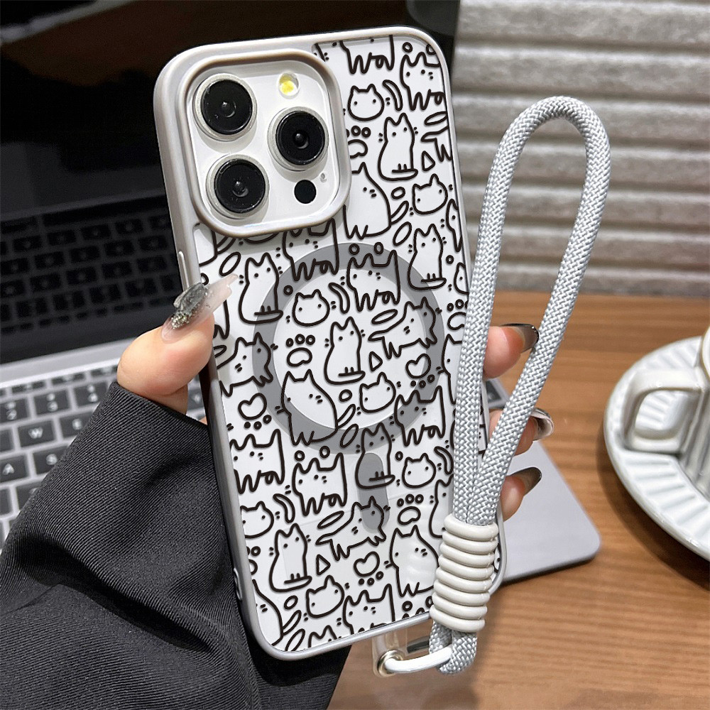 🔥🔥เคส Samsung A07 A17 A56 A55 A36 A35 A16 A06 A54 A15 A25 A26 5G Cute เคสชาร์จไร้สายแบบแม่เหล็กเคลือบด้านใสบางเฉียบ - รูปที่ 7