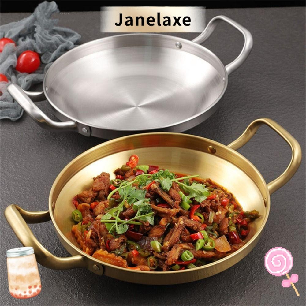 JANELAXE ทําอาหารที่บ้านพร้อมที่จับเครื่องครัวหม้อแห้ง Paella Pan