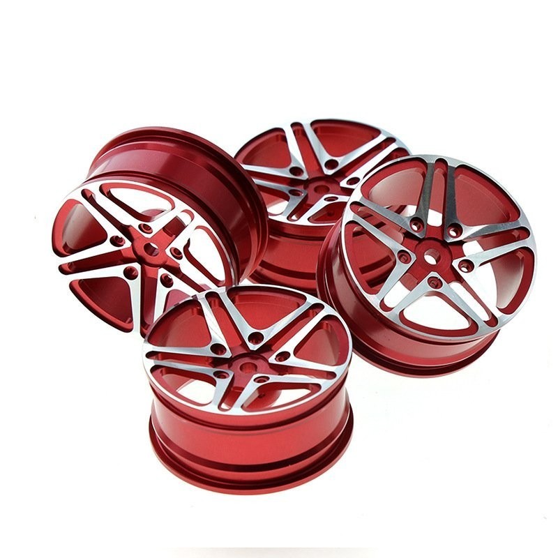 4PCS 52 มม.ขอบล้อโลหะสําหรับ 1/10 On-Road Drift Touring รถ TAMIYA TT01/TT02 SAKURA D5