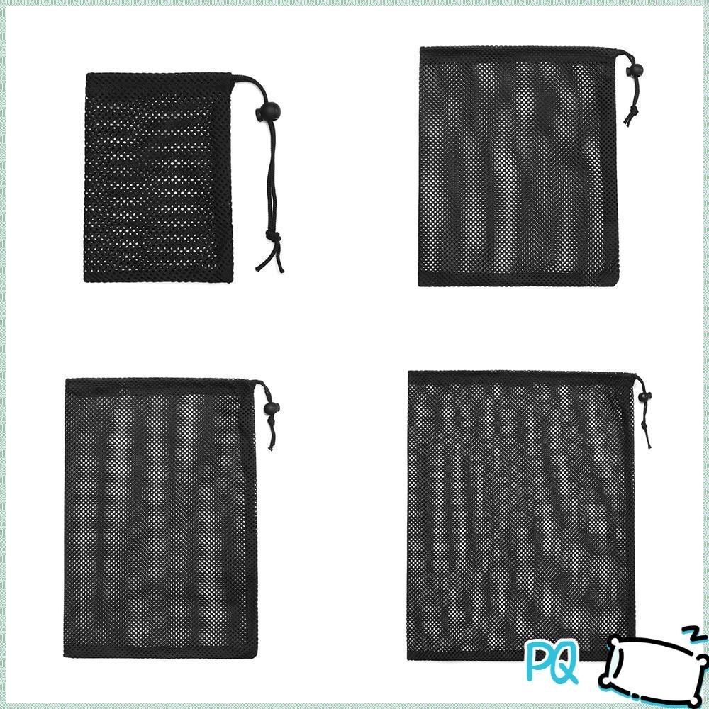 PQ Mesh Drawstring Bag Travel ถุงซักผ้ากลางแจ้งที่ทนทาน