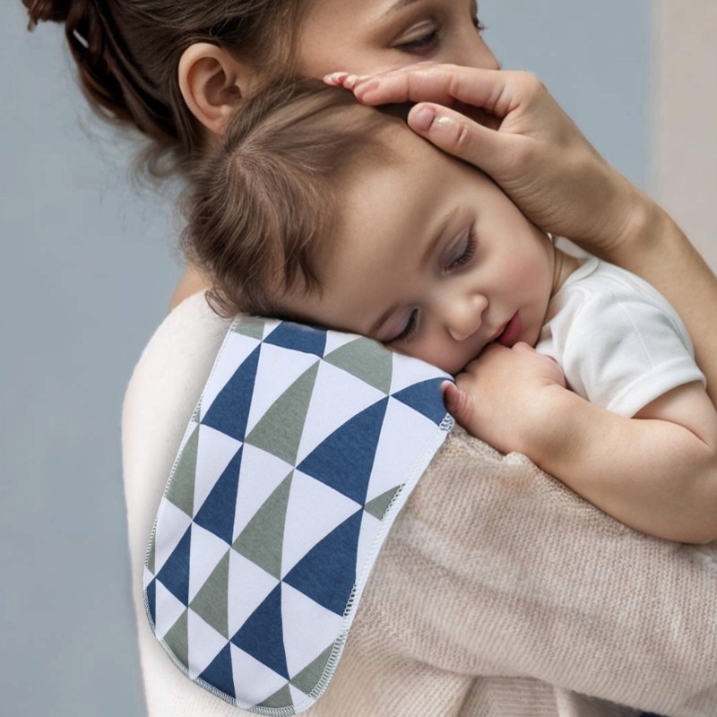 SOME Portable Nursing Shoulder Cover Burp Cloth สําหรับทารก Triple Layer Cotton Design