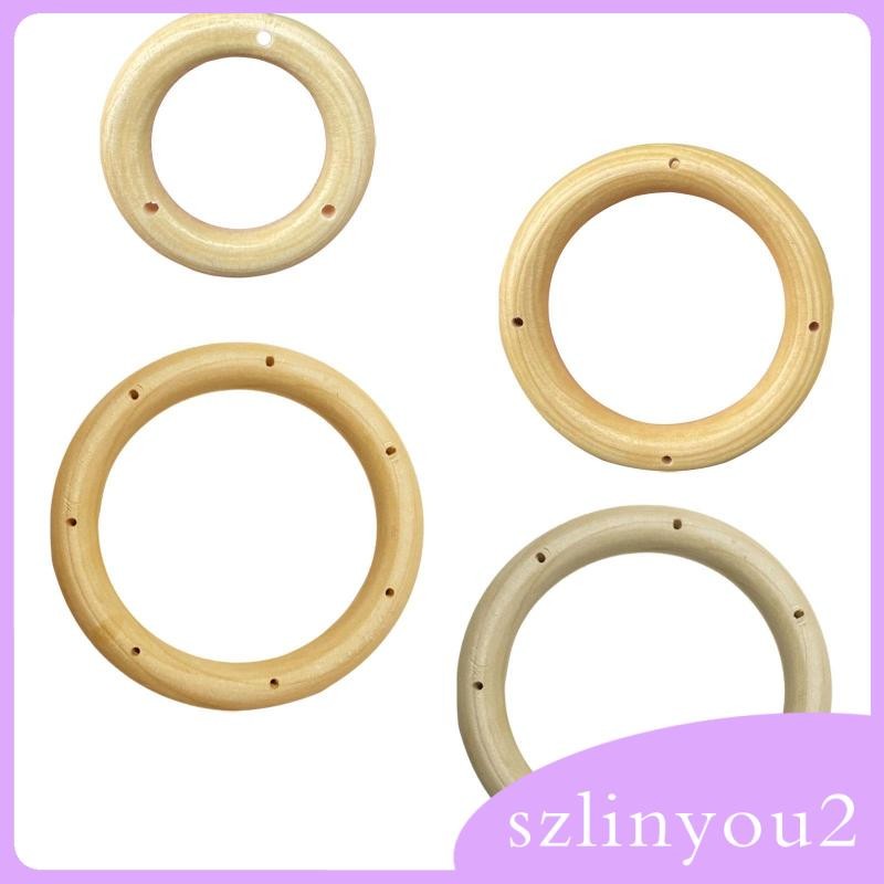 [szlinyou2] 20x Wind Chime Circles Top Circles สร้อยข้อมือสร้อยคอแหวนไม้แฮนด์เมด
