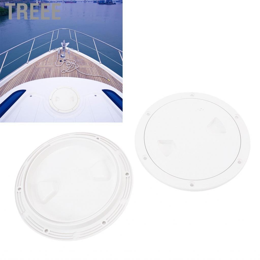 Treee Treee-th Oreilet 2pcs 6 นิ้วฟักรอบดาดฟ้าตรวจสอบแผ่นดาดฟ้าพร้อมฝาครอบที่ถอดออกได้ RV Port น้ำพอ