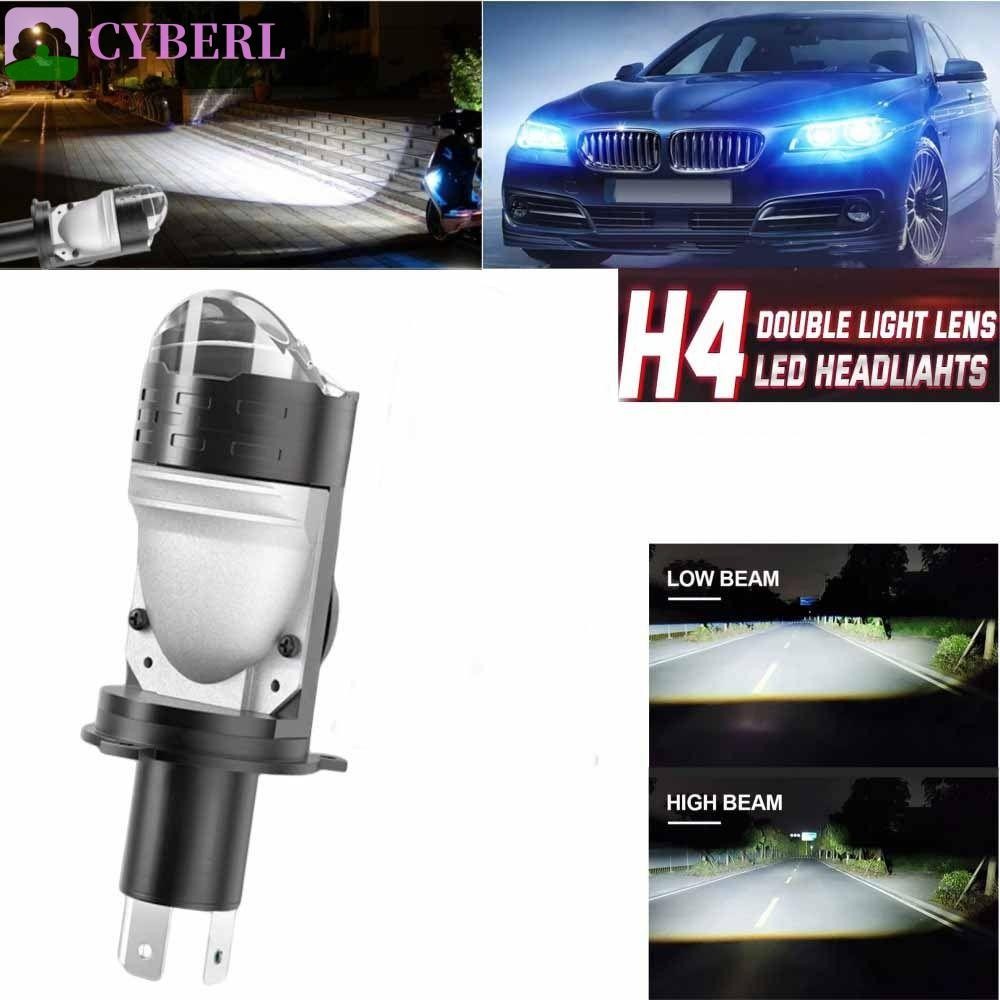 CYBERLINX H4 LED Projector Len, High Power Super Bright H4 LED ไฟหน้าหลอดไฟ,ไร้สายใส่ตรงสูงต่ํารถกัน