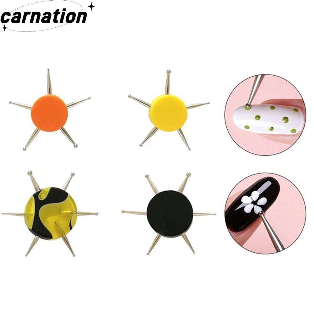 CARNATION Nail Art Dotting Tools เครื่องมือเล็บสีดําเล็บเจาะปากกา Dot Painting