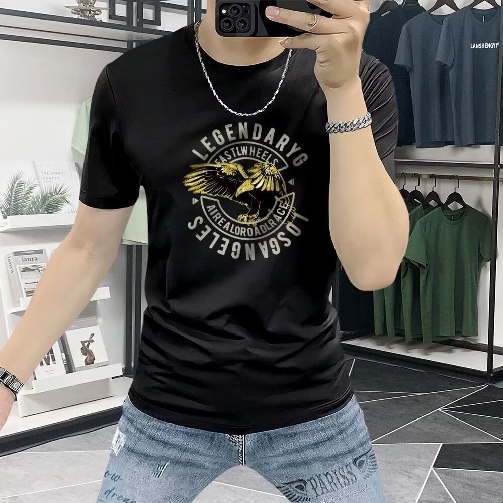 ชุดสตรีท COD สไตล์ใหม่20252024Top เสื้อยืดสไตล์ฮิปฮอปฤดูร้อนแขนสั้นผู้ชาย 23 ยุโรปอเมริกาใหม่รอบคอ i