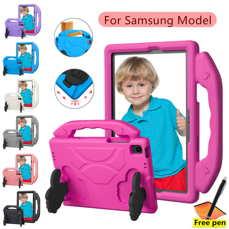 SAMSUNG กรณีสําหรับSamsung Tab A9 8.7 นิ้วX110 A9 + Plus 11 X210 A7 Lite T220 A 8.0 T290 2019 A8 10.5 X205 S6Lite 10.4 "A7 T505 10.1 T510 ปลอกป้องกันเด็กEVAโฟม