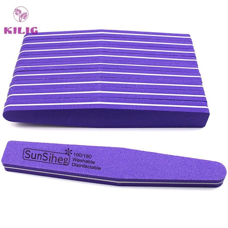 HGTH 10 ชิ้นตะไบเล็บบัฟเฟอร์เล็บล้างทําความสะอาดได้บดขัดขัดเล็บเครื่องมือ HOT - รูปที่ 4