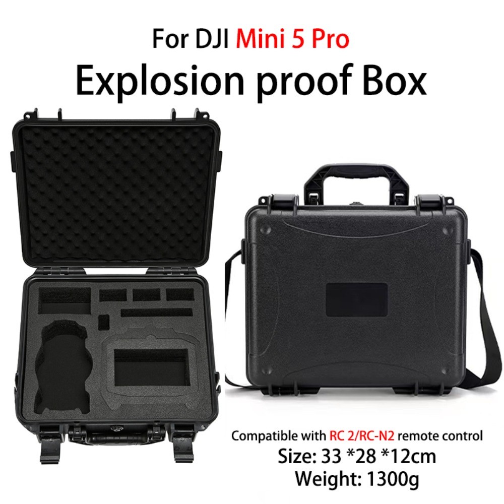 สําหรับเคสกันน้ํา DJI Mini 5 Pro,เคสเก็บของป้องกันการระเบิดแบบพกพาเข้ากันได้กับรีโมทคอนโทรล RC 2/RC-N3,กระเป๋าเดินทางลาดไหล่เดียว,อุปกรณ์เสริม Mini 5