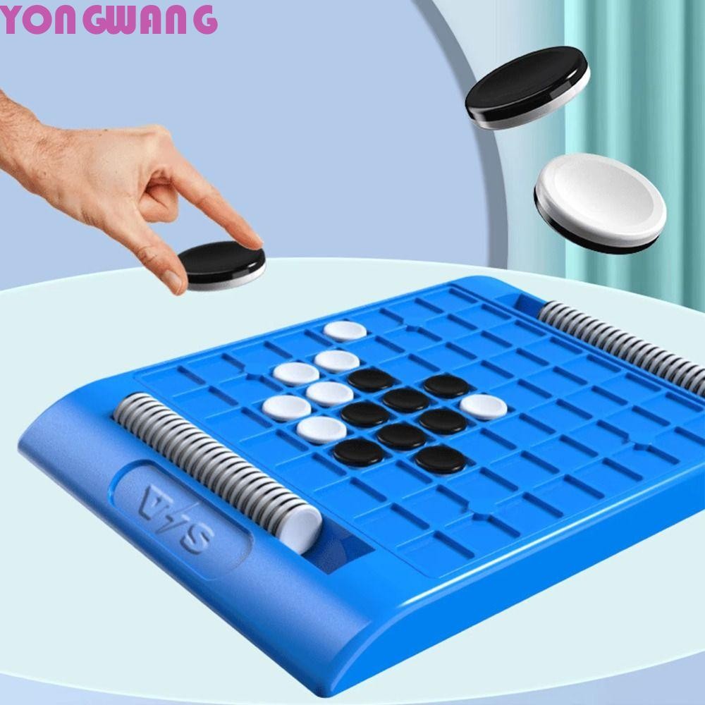YONGWANG66HR Reversi Strategy Board Game, Tabletop Game with Storage Bag Flip Black And White Chess,