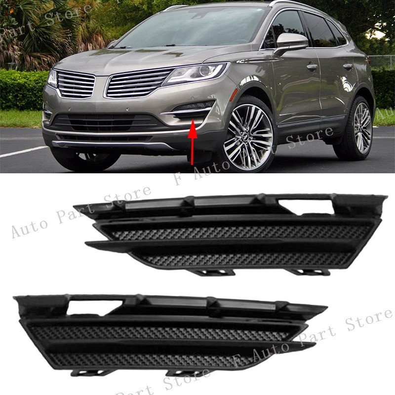 สําหรับ Lincoln MKC 2015-2017 2018 2019 ด้านหน้ากันชนหมอกโคมไฟฝาครอบกรอบ Grille Bezel Hood EJ7Z17E81