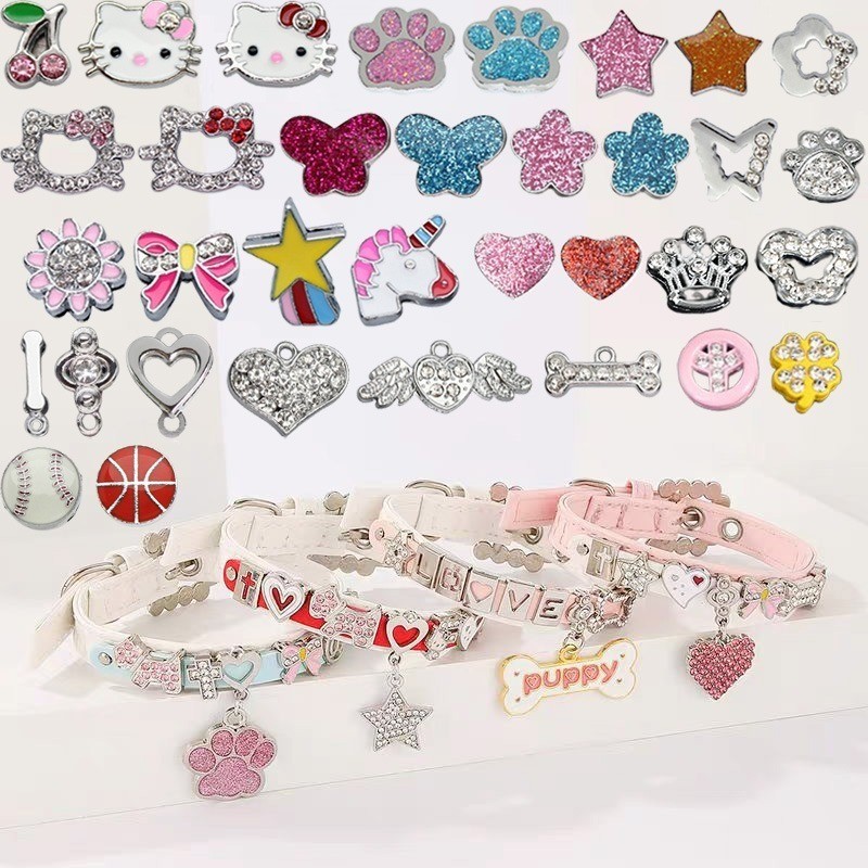 สไลด์ Charm Heart Paw ขนาด 8 มม. สำหรับสร้อยข้อมือ อุปกรณ์ทำเครื่องประดับ