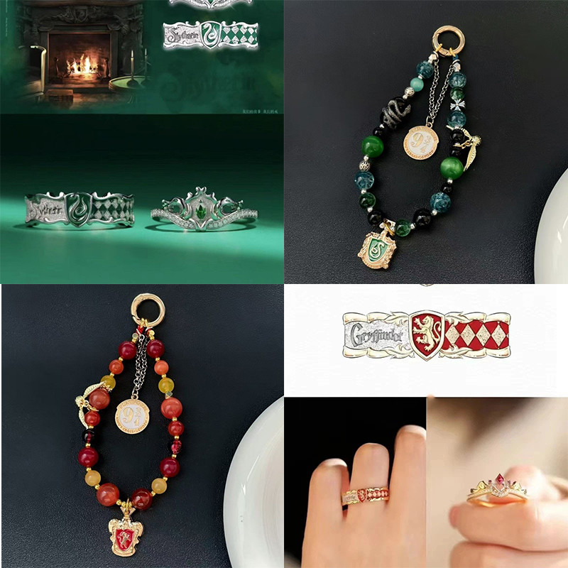 พวงกุญแจและจี้จากอะนิเมะ Hogwarts School of Witchcraft แบบ Slytherin สำหรับ.Cosplay และของตกแต่ง