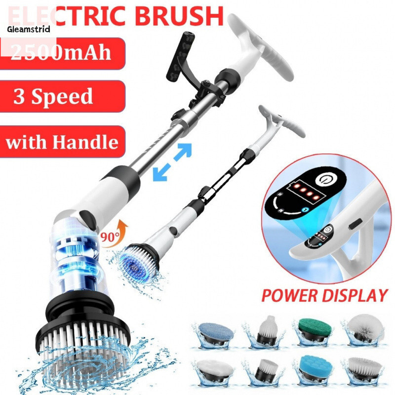 Gleastrid Qimedo Electric Spin Scrubber 2500mAh Rechagerable แปรงทําความสะอาดไฟฟ้าแปรงทําความสะอาดฝั