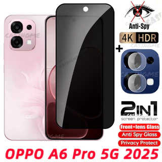 OPPO A6 Pro 5G 2025 กระจกนิรภัยส่วนตัว Anti-Spy คลุมทั้งหมดปกป้องหน้าจอ Anti Peek ฟิล์มความเป็นส่วนตัวสําหรับ OPPOA6Pro OPPO A6 A6x A6Pro A6 Pro A6t 4G 5G 2025 Anti Peek ฟิล์มความเป็นส่วนตัว