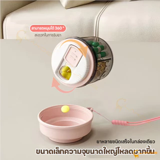 LAKOE กล่องยา กล่องยาพกพามินิ โปร่งใส มองเห็นได้ กล่องเก็บยา 4 ช่อง เครื่องจ่ายยา